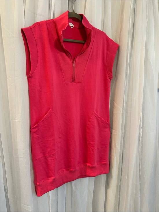 Amazon Dresses & Skirts - Amazon Women's Shirt Dress - Vibrant Pink with Front Zipper NWOT
